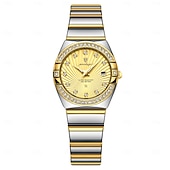 cheap Quartz Watches-Women Quartz Watch Wrist Watch Retro Vintage Wristwatch Luminous Calendar Waterproof Stainless Steel Strap Watch