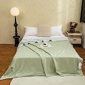 baratos Coleção de elite-Colcha de Verão Resfriante Respirável Edredom Leve para Dorminhocos Calorosos para Manter Fresco para Suores Noturnos Azul Verde Amarelo