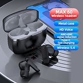 economico Cuffie da gaming-Cuffie Gaming In-Ear Max 60 Bluetooth 5.3 Design Ergonomico Stereo Suono Surround per Fitness e Cellulari