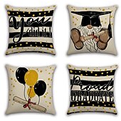 cheap Throw Pillows &amp; Covers-Graduation Decorative Toss Pillows Cover 4PC Best Graduation Gift Soft Square Couch Cushion Case Pillowcase for Bedroom Livingroom Sofa Chair