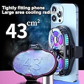 cheap Universal Accessories-SL07 Mobile Phone Cooler 3 Gears Adjustable Semiconductor Cooling Fan Radiator for IPhone Android PUBG Live Streaming Heat Sink