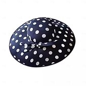 Недорогие Вечеринковые шляпы-Головные уборы Полиэстер Котелок / клош Шляпа от солнца Свадьба Чаепитие Элегантный стиль Свадьба С Бант В горошек Заставка Головной убор