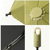 abordables Fournitures pour la maison-Parapluie de protection UV, parapluie automatique à trois volets avec boucle, parapluie de voyage coupe-vent pour l&#039;été, parapluie compact à ouverture et rétractation automatique pour les affaires et