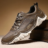 preiswerte Outdoor-Sandalen-Braune Mesh-Sport-Sneaker für Herren – leistungsstarke Sportschuhe zum Laufen, Wandern und für die Freizeit