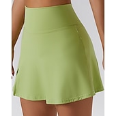 cheap Women&#039;s Skirts &amp; Skorts-US Open Women&#039;s Tennis Skirts Tennis Skirts with Shorts Side Pockets Side Split Stretchable Tennis Golf Pickleball Solid Colored Bottoms Black White Brown Tennis Clothing
