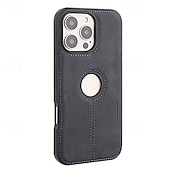 cheap iPhone Cases-Phone Case For Apple AirTag iPhone 16 Pro Max Plus iPhone 15 14 Pro Max Plus iPhone 13 12 Pro Max Back Cover Magnetic Adsorption Support Wireless Charging Shockproof Geometric Pattern PU Leather