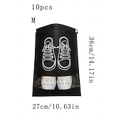 baratos Arrumação e Organização-5/10 peças de bolsas para sapatos de viagem, organizador transparente à prova d'água e poeira para armazenamento de sapatos para bagagem, bolsa portátil para sapatos para viagens de negócios e férias