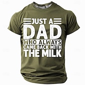 voordelige Grappige T-shirts voor mannen-Voor heren Grappig jargon vader T-shirt Korte mouw T-shirt 3D-afdrukken Strakke ronde hals Ronde hals Overhemd Modieus Dagelijks Casual Straat Casual Dagelijks Zwart Rood blauw Zomer Lente Alle