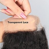 economico Closure e frontal-Chiusura in pizzo trasparente afro crespo e liscio, solo chiusura in capelli umani al 100%, chiusura in pizzo peruviano remy yaki liscio 4x4 per donna