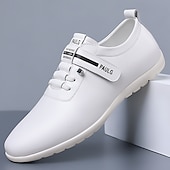 preiswerte Lässig-Weiße Slip-On-Sneaker für Herren mit Streifendesign – modische Schuhe für Freizeitausflüge und Wochenendaktivitäten