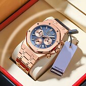 cheap Mechanical Watches-Men Mechanical Watch Quartz Watch Retro Vintage Wristwatch Luminous LED Back Light Chronograph Waterproof Stainless Steel Watch