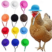 economico Supporto e Cura degli Animali-Cappello da pollo in fibra di poliestere resistente con chiusura a coulisse per la protezione del pollame, adatto a varie razze di polli
