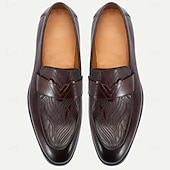 cheap Semi-Formal-Men&#039;s Dark Brown Leather Penny Loafers – Classic Kentucky Derby Shoes for Race Day and Garden Party Outfits