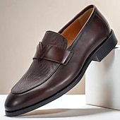 cheap Semi-Formal-Men&#039;s Dark Brown Leather Penny Loafers – Classic Kentucky Derby Shoes for Race Day and Garden Party Outfits