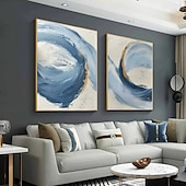 cheap Abstract Paintings-Wabi sabi artwork handmade oil painting Wall Art Set of 2 Beige Abstract Painting on Canvas A Pair Beige Texture Wall Art Neutral Abstract Wall Art Boho Wal Decor