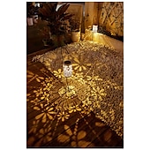 abordables Éclairage paysager-1 lanterne solaire d&#039;extérieur étanche, projection de fleurs et de libellules, éclairage d&#039;ambiance pour jardin, pelouse, paysage