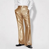 economico Fondi-Retrò Vintage Anni &#039;70 Anni &#039;80 Pantaloni a zampa d&#039;elefante Disco Vernice in lattice lucido Metallico Paillettes Per uomo Halloween Carnevale Parata dell&#039;Orgoglio Mese dell&#039;orgoglio Adulti Pantaloni