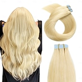 ieftine Extensii Păr cu Bandă-613# bandă blondă de păr uman remy în extensii păr drept fără sudură 18 inch 50 g 20 buc