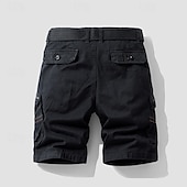 economico Classico-Per uomo Pantaloncini cargo Shorts Pantaloncini Estivi Bottoni Tasca con cerniera Tasche Multiple Semplice Comodità Indossabile Lunghezza al ginocchio All&#039;aperto Sport Quotidiano Moda Casual Nero Blu