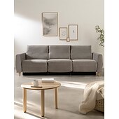 abordables Funda de sofá-Funda de sofá de terciopelo acolchado de color liso, protector de muebles