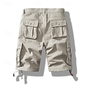 preiswerte Klassiker-Herren Cargo-Shorts Shorts Sommershorts Mehrere Taschen Klappentasche Einfach Komfort tragbar Knielang Outdoor Sport Täglich Mode Lässig Schwarz Gelb