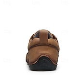 preiswerte Sneaker für Herren-Braune Casual-Sneaker für Herren – vielseitige Schlupfschuhe aus weichem Leder für Komfort im Alltag