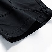 abordables Work Shorts-Men's Cargo Shorts Shorts Summer Shorts Work Shorts Golf Shorts Multi Pocket Button-Down Flap Pocket Plain Comfort Wearable Knee Length Outdoor Sport Daily Fashion Casual Black Yellow