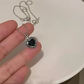 abordables Colliers-Collier chromé pour femme, élégant, simple, doux, classique, pour Noël, anniversaire, rue