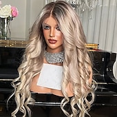 economico Parrucche lace front capelli veri-Parrucca con chiusura 5x5 in capelli umani remy, parrucca frontale in pizzo 13x4, parrucca multicolore con onde sciolte brasiliane e capelli per bambini, parrucche frontali in pizzo biondo cenere