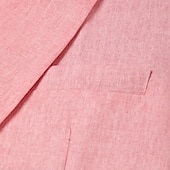 billige Lin blazer-Herre Lin Blazer Sport Frakk Motemessig Hverdagslig Sommer Ensfarget Lin Blazer Rosa Lyseblå Salvie Standard Passform Enkeltknapp