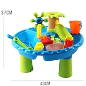voordelige Strand- en buitenspeelgoed-watertafel voor peuters 3-5 1-3 - buiten watertafel voor kinderen - zand sensorische tafel strand zomer speelgoed zandbak activiteitentafel buiten water speelgoed spettertafel watertafel voor meisjes