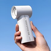 お買い得  携帯扇風機-ハンドヘルドハイスピードファン、5段階風量、取り外し可能ノズル、燃焼サポート、高速ブラシレスモーター、充電可能で立てられる冷却ファン、夏の屋外用