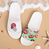 abordables Sandales de Vacances-Sandales à enfiler pour homme, motif flamant rose et motif coloré – style décontracté et amusant pour la plage, la piscine et les vacances d&#039;été