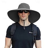 cheap Sun Hats-Large Edge Bucket Cap for Both Sexes Summer Large Edge UV Sun Hat Breathable Fisherman Hat