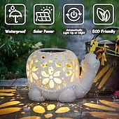 economico Luci paesaggistiche-1 pz. Luce decorativa solare per esterni a forma di tartaruga cava, per cortile, giardino, sentiero, parco, paesaggio, ornamento, luce, statua, animale carino.