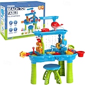 cheap Beach &amp; Outdoor Toys-Water Table for Toddler 3-5 1-3 - Outdoor Kids Water Table - Sand Sensory Table Beach Summer Toys Sandbox Activity Table Outdside Water Toys Splash Table Water Table for Girls 3-5 4-8 Pink