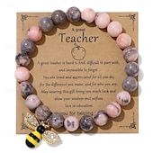 abordables Saison de Diplôme-Bracelet d&#039;appréciation pour enseignant, joli bracelet en argile polymère fait à la main, bracelet extensible en perles avec lettres d&#039;amour, d&#039;enseignement et d&#039;inspiration pour femmes, bijoux de