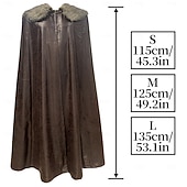 preiswerte Umhänge &amp; Mäntel-Retro Vintage Mittelalterlich Umhang Maskerade Pirat Wikinger Aristokrat Kostüm Herren Vikinger Karneval Neujahr Maskerade Veranstaltung / Fest Erwachsene Umhang Herbst Winter