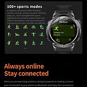 abordables Relojes inteligentes-SmartWatch GPS compás altitud exterior AMOLED 466*466 pantalla HD frecuencia cardíaca llamada por Bluetooth IP68 pulsera inteligente para hombres