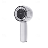 cheap Fans-Foldable Desktop &amp; Handheld Portable Cooling Fan Crystal Clear Transparent Mini Fan 100-Speed LED Digital Display