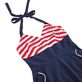  Dia da Independência 250º Aniversário EUA Anos 50 Vestido de uma linha Vestido swing Nadador Bandeira dos EUA Fantasia Mulheres Baile de Máscaras 4 de julho Dia da Independência Casual / Diário Festa