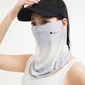 preiswerte Freizeitkleidung-Sonnenschutzschleier Damen Sommer atmungsaktive Ice Silk Gesichtsabdeckung Radfahren Sonnenschutz Anti-UV Ohrhängende Gesichts-Handtuch
