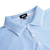 levne Pánské klasické polo-Pánské Bavlněná polokošile Golfové polokošile Práce Obchod Žebrovaný polo límec Klasický Krátký rukáv Základní Moderní Pevná barva Knoflíky Základní Jaro léto Celý rok Běžný Tmavě červená Čern
