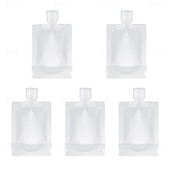 cheap Bathroom Organizer-5PCS 30/50/100 ml Travel Pouches for Toiletries, TSA Approved, Refillable Empty Travel Size Containers, Small Squeeze Pouches Travel Bottles for Shampoo Conditioner Lotion Soap Liquids