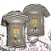 levne Topy-Trička Retro plakát Retro dívka Grafika Pro Pánské Dospělé Plesová maškaráda 3D tisk Dovolená Párty