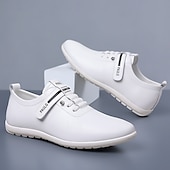 preiswerte Lässig-Weiße Slip-On-Sneaker für Herren mit Streifendesign – modische Schuhe für Freizeitausflüge und Wochenendaktivitäten