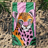 preiswerte Strandtuch-Sets-bedrucktes Strandtuch, leichte, schnelltrocknende, sandfreie Stranddecke, ideal für Reisen, Pool und den Einsatz im Freien