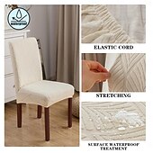 abordables Funda de silla-1 funda impermeable para silla de comedor, elástica, para silla Parsons, para comedor, cocina, funda protectora, extraíble y lavable.