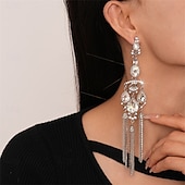 abordables Boucles d&#039;oreilles-Argent Zircon Boucle d&#039;Oreille Créoles Le style rétro Géométrique Goutte ancien Mode Des boucles d&#039;oreilles Bijoux Argent Pour Mariage Soirée Fiançailles Bal de promo 1 Paire
