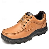 economico Sneakers da uomo-scarpe da ginnastica da uomo con lacci color cuoio e suola in gomma antiscivolo, comode e traspiranti per avventure all&#039;aria aperta e abbigliamento casual da giorno
